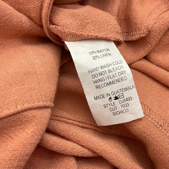 Ces Femme Dress Women’s size Small shapeless minimalist Orange peach pockets - Picture 5 of 9